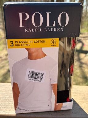 Polo Ralph Lauren Classic Fit Cotton Crew Neck TShirts 3 Pack Black 3X Big Tall